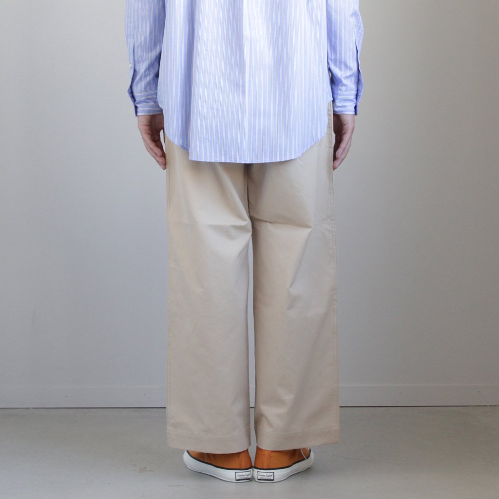 AURALEE / WASHED FINX LIGHT CHINO WIDE PANTS IVORY