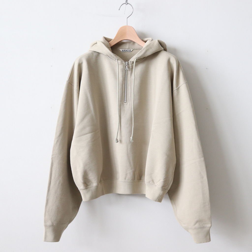 AURALEE オーラリー ハーフジップ パーカー BIG HALF ZIP