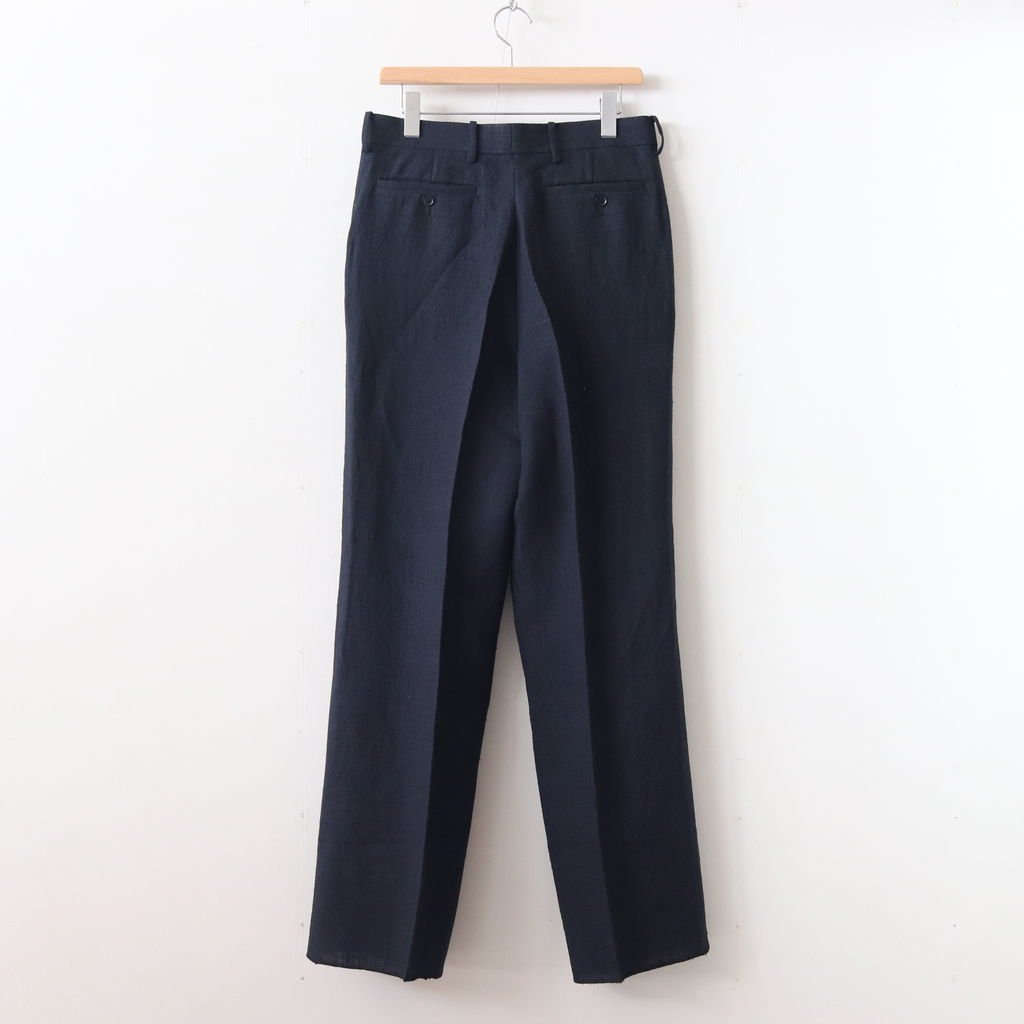 LINEN SILK SUMMER TWEED SLACKS #BLACK [A9SP03LS] _ AURALEE