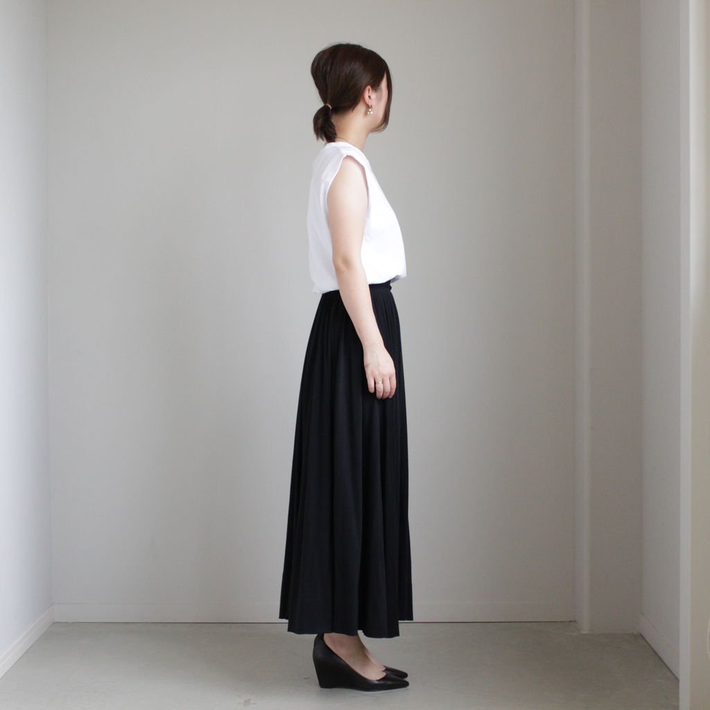 ATON DEL CELLO COTTON PINTUCK SKIRT 01 - ロングスカート