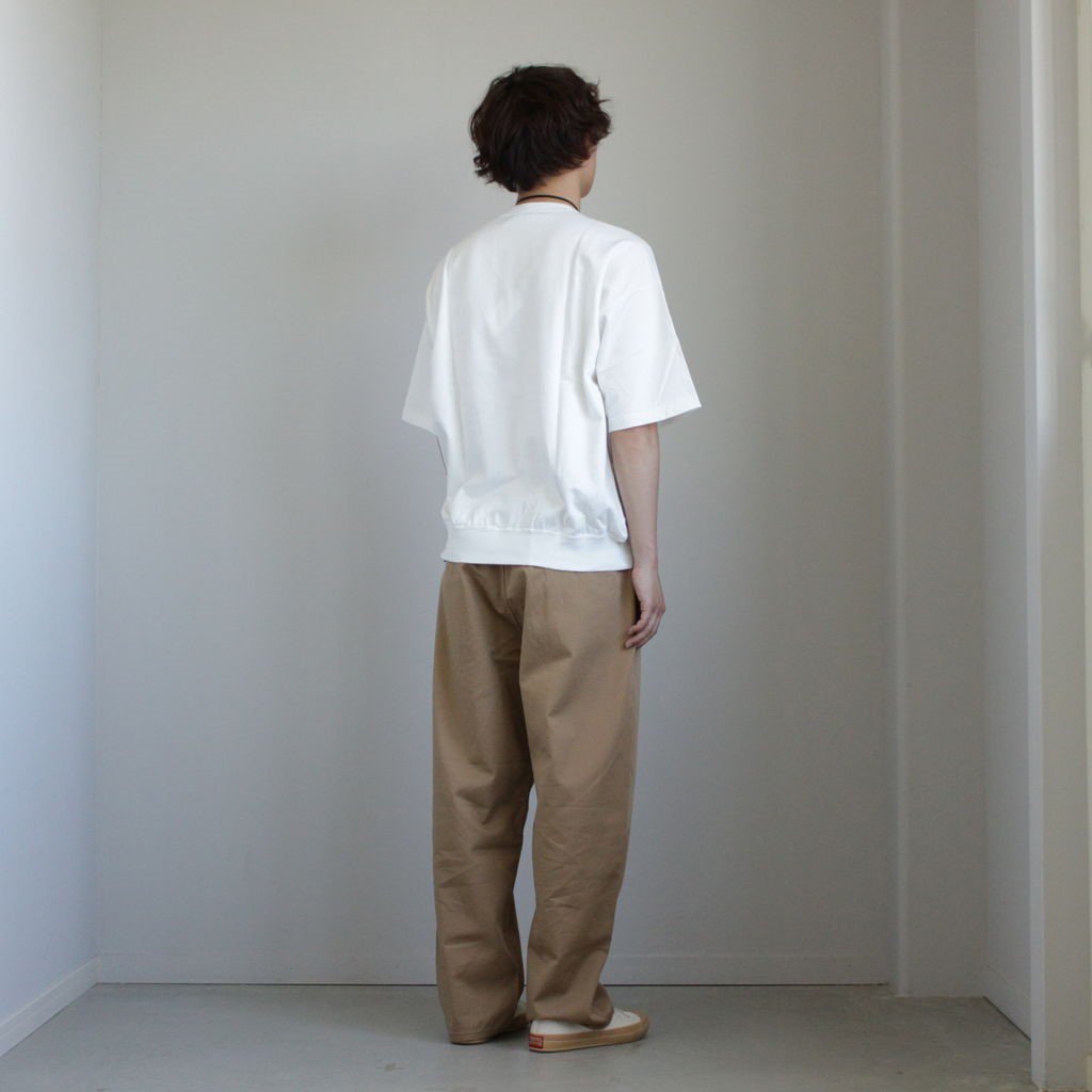 Graphpaper / CHINO TWO TUCK PANTS BEIGE