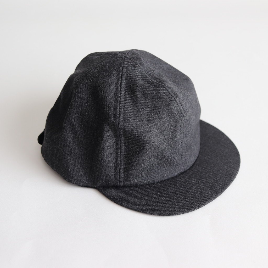 SUIT FABRIC LITTLE BRIM CAP #BLACK [NO.15558] _ COMESANDGOES 