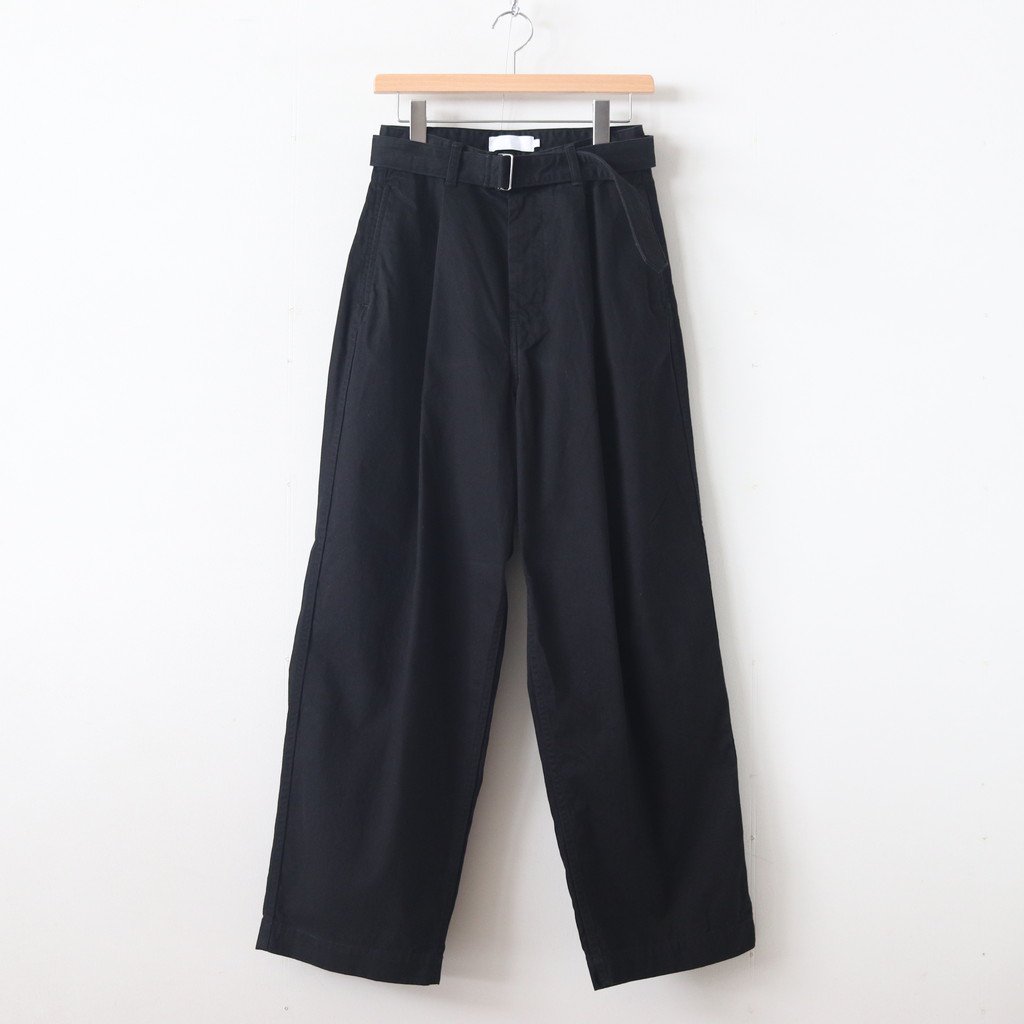 Graphpaper / MILITARY CLOTH BELTED PANTS BLACK