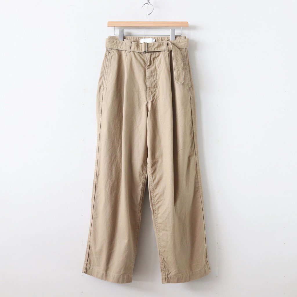 Graphpaper / MILITARY CLOTH BELTED PANTS BEIGE