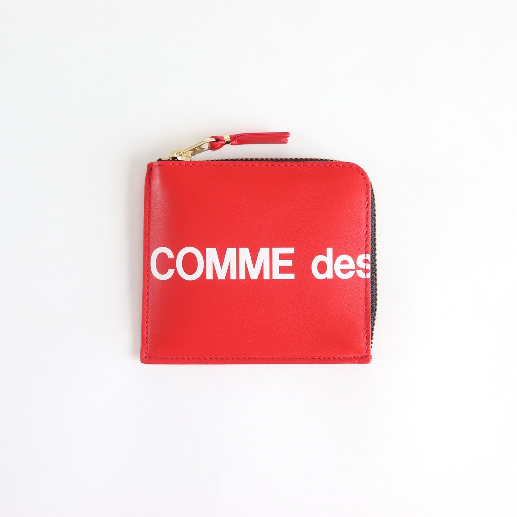 Wallet COMME des GARCONS / L字型ZIP財布 SA3100HL HUGE LOGO/RED