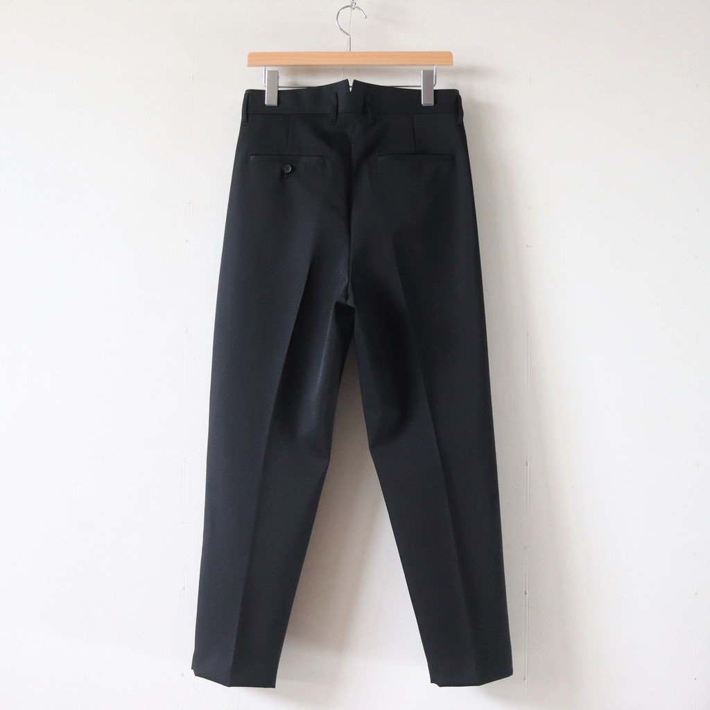 stein / TWO TUCK WIDE TROUSERS BLACK