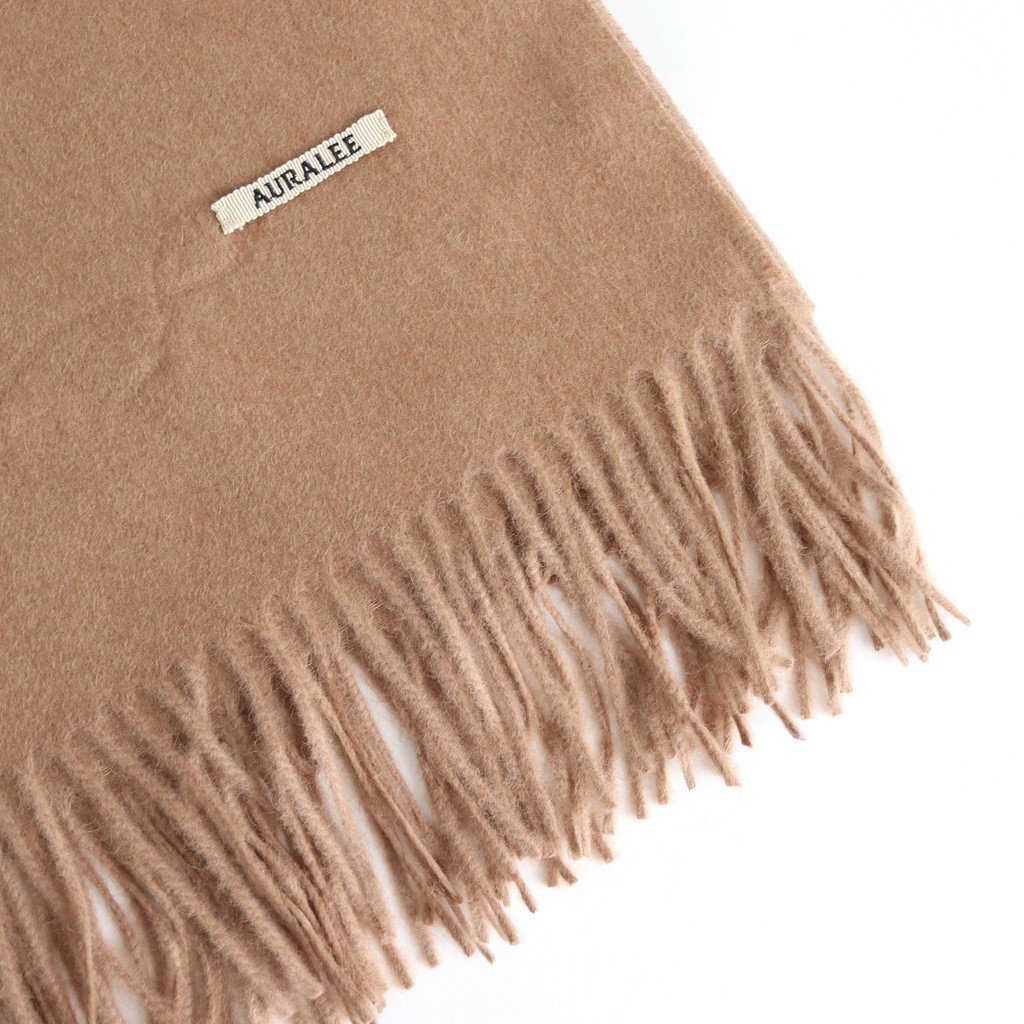 auralee BABY CAMELHAIR WIDE STOLE #CAMEL-