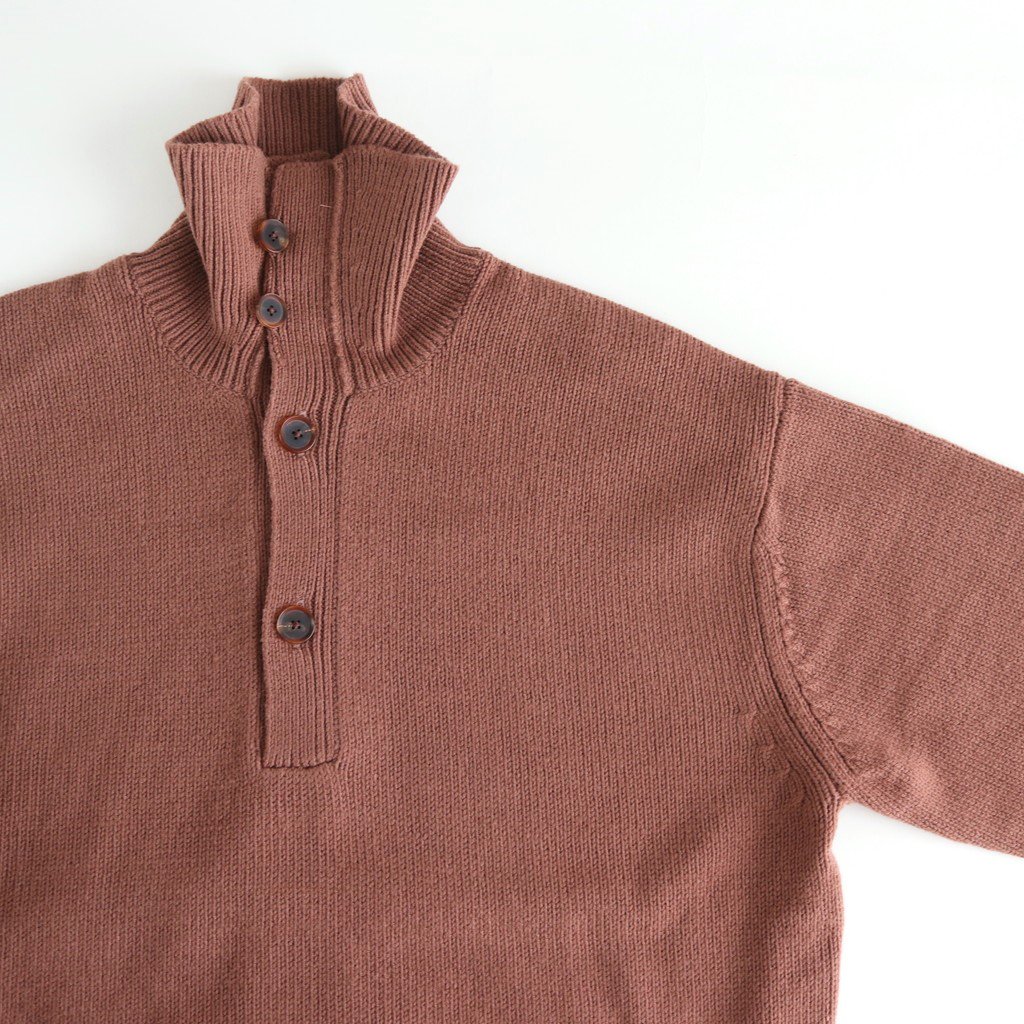 auralee hard twist merino knit big polo