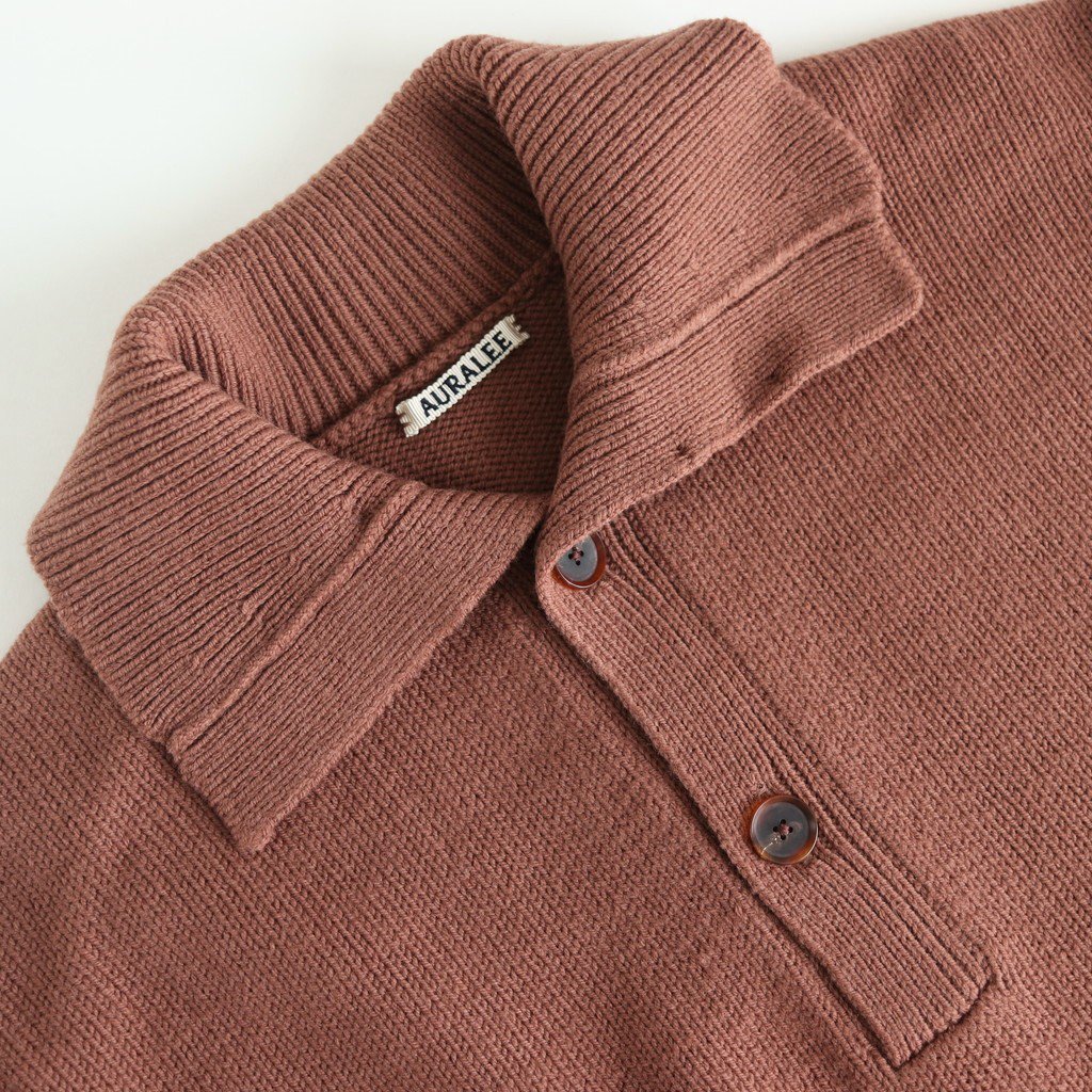 hard twist merino knit big polo