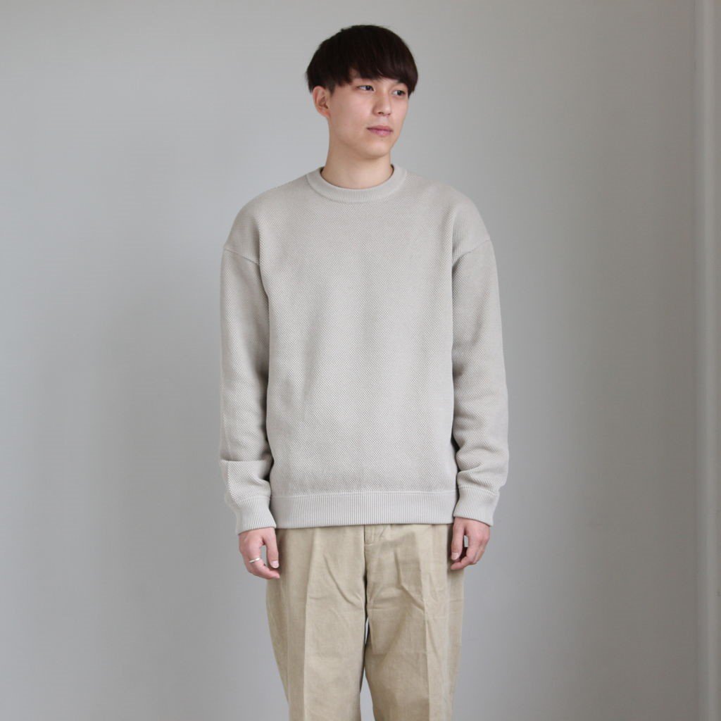 crepuscule Moss Stitch L S Sweat オーラリー - ニット