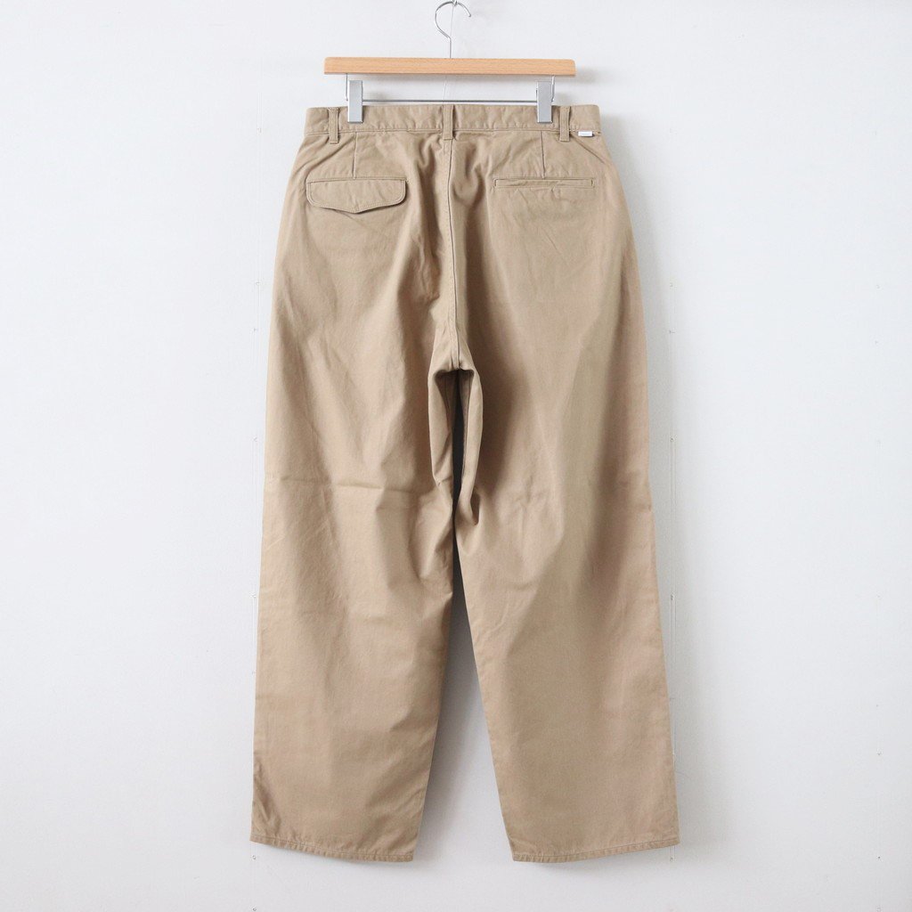 Graphpaper / MILITARY CLOTH 2 TUCK PANTS BEIGE