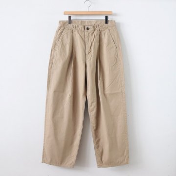 MILITARY CLOTH 2 TUCK PANTS #BEIGE [GM194-40505B] _ Graphpaper | グラフペーパー