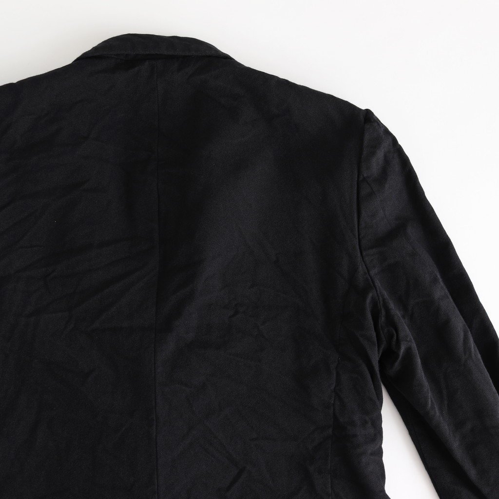 COMME des GARCONS HOMME / 綿エステルツイル製品染 2Bジャケット BLACK