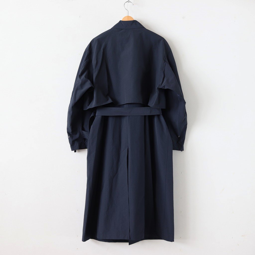 YOKE / DETACHABLE DUSTER COAT NAVY