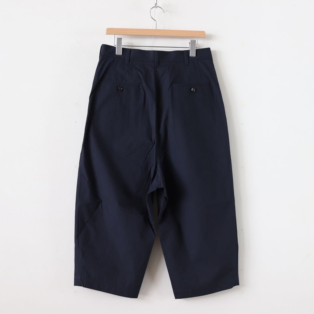 COMME des GARCONS HOMME / 綿ウェザー微起毛 2タックパンツ NAVY