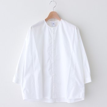 NONSH｜コットン100/2コーマ高密ブロード ノーカラーワイドシャツ #OFF WHITE [A0_NC014SF] _ NO CONTROL AIR | ノーコントロールエアー