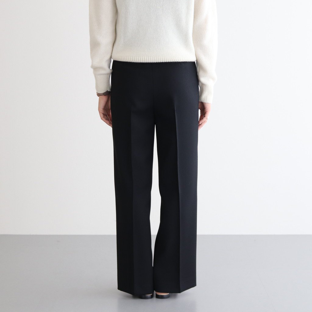 AURALEE / WOOL MAX SERGE SLACKS BLACK