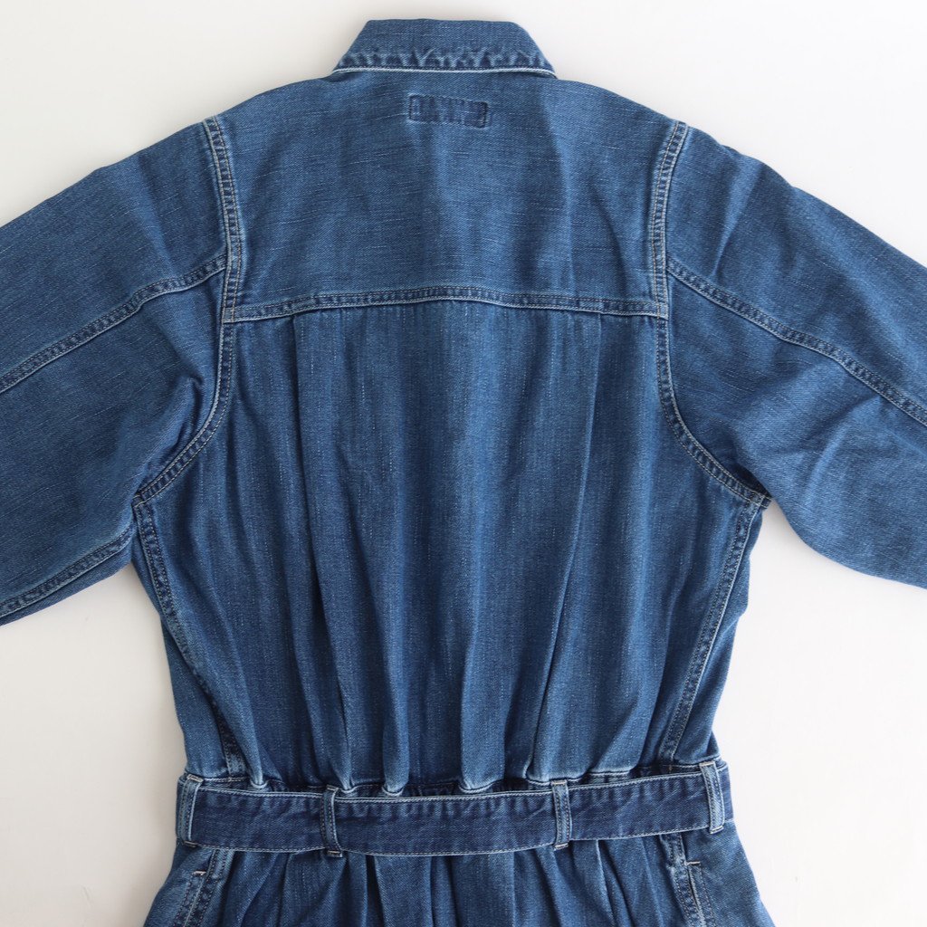 denim dress with bow