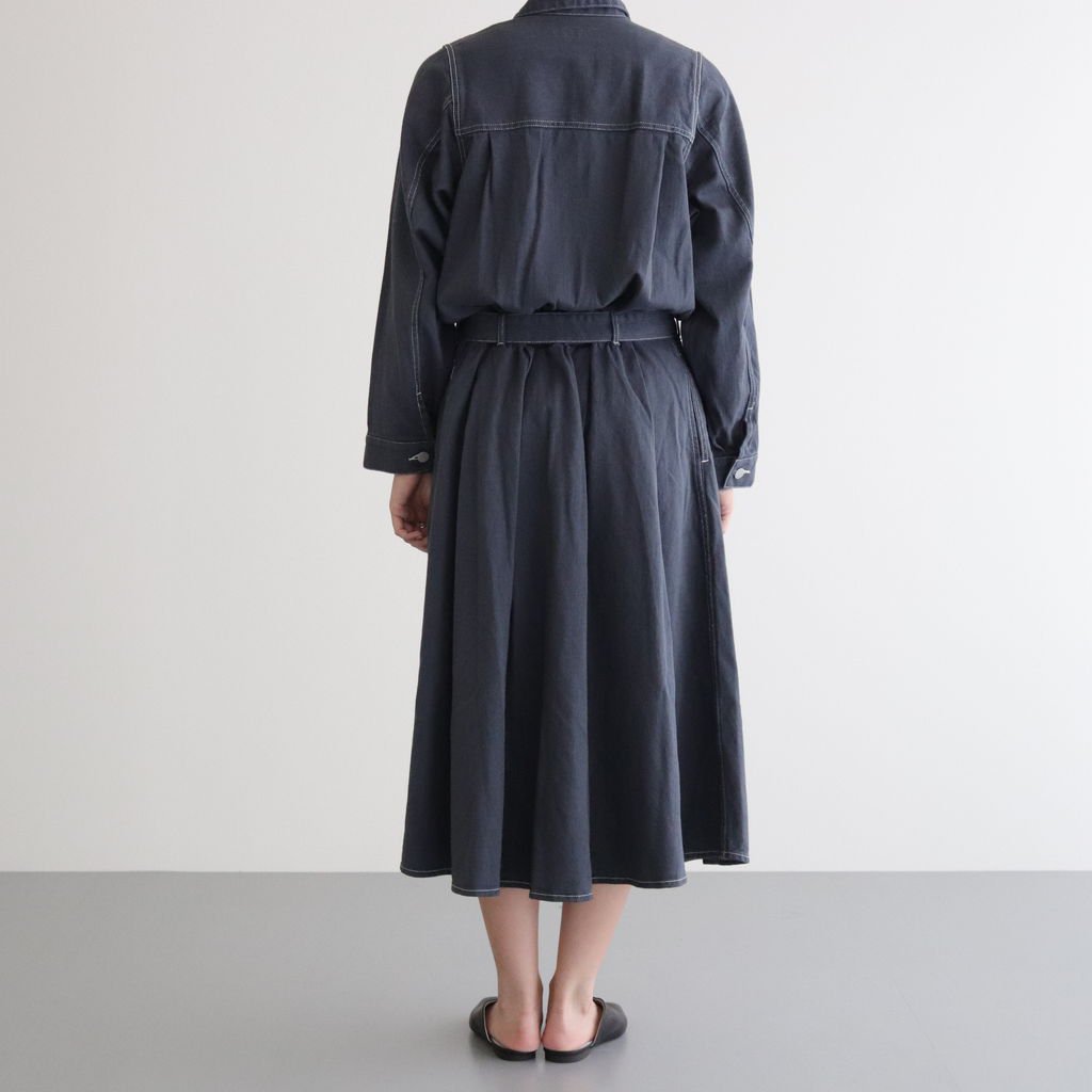 在庫有 即納 Graphpaper グラフペーパー Belted Denim Dress ロング