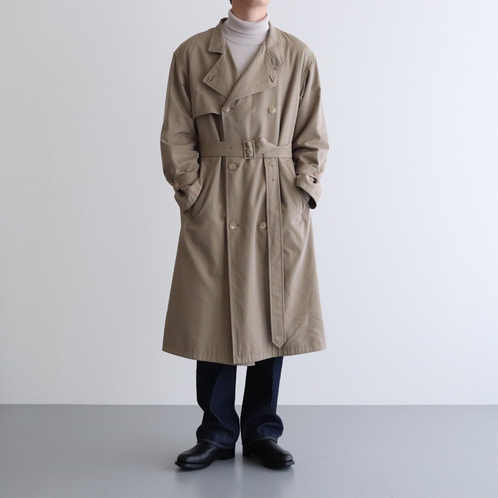 WASHED FINX CUPRO TWILL LONG COAT - アウター