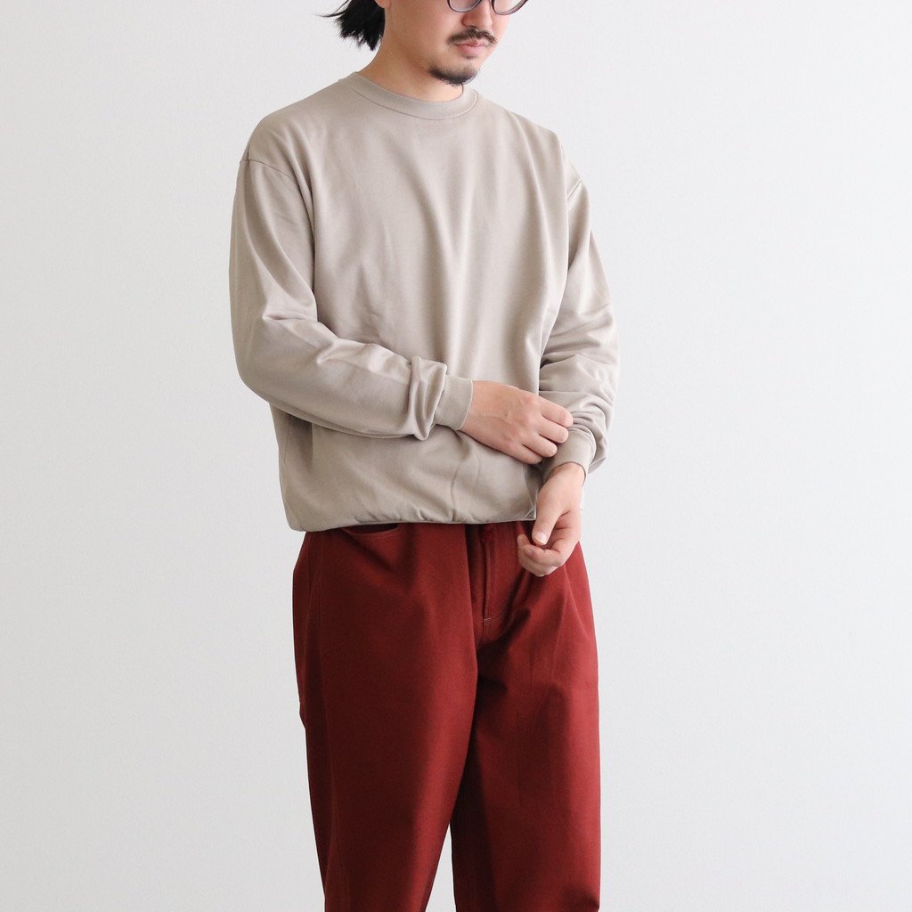 オーラリー 23SS ELASTIC HIGH GAUGE SWEAT P O