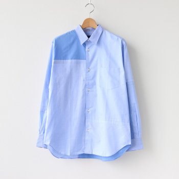 綿オックス多素材MIX L/Sシャツ #SAX [HF-B007-051] _ COMME des GARCONS HOMME | コム デ ギャルソン オム