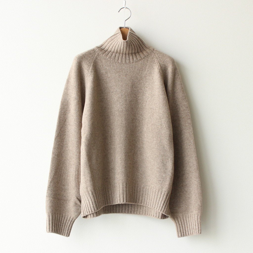 Stein 21aw LAMBS LOOSE HIGH NECK KNIT LS ニット | red