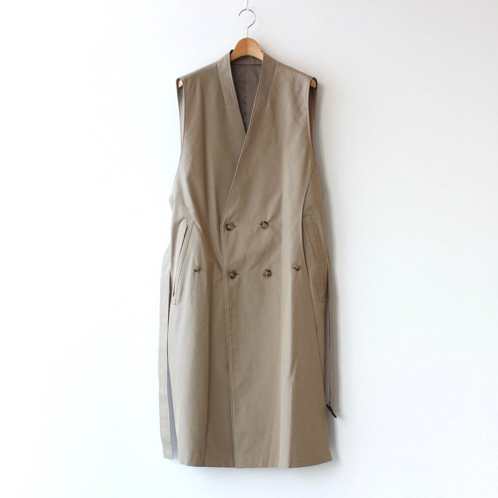 stein / OVERSIZED LINEAR NO COLLAR COAT BEIGE