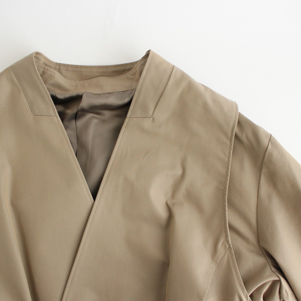 OVERSIZED LINEAR NO COLLAR COAT #BEIGE [ST.173-2] _ stein | シュタイン