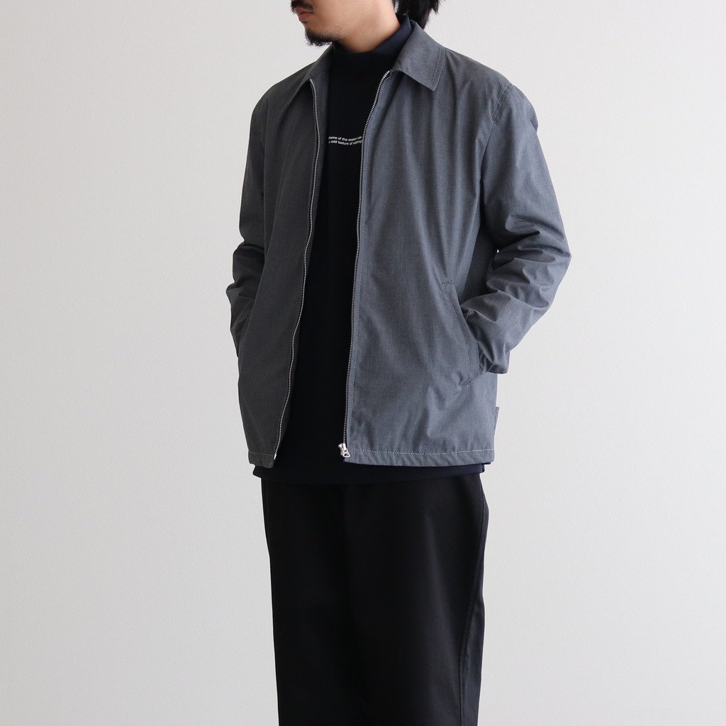 COMME des GARCONS HOMME / 綿エステルオックス ジップブルゾン GRAY
