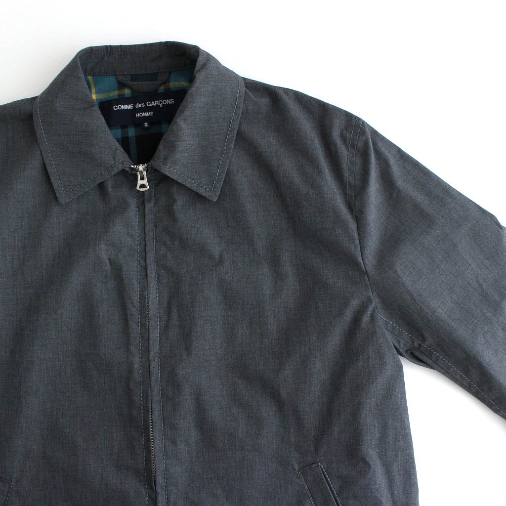 COMME des GARCONS HOMME / 綿エステルオックス ジップブルゾン GRAY