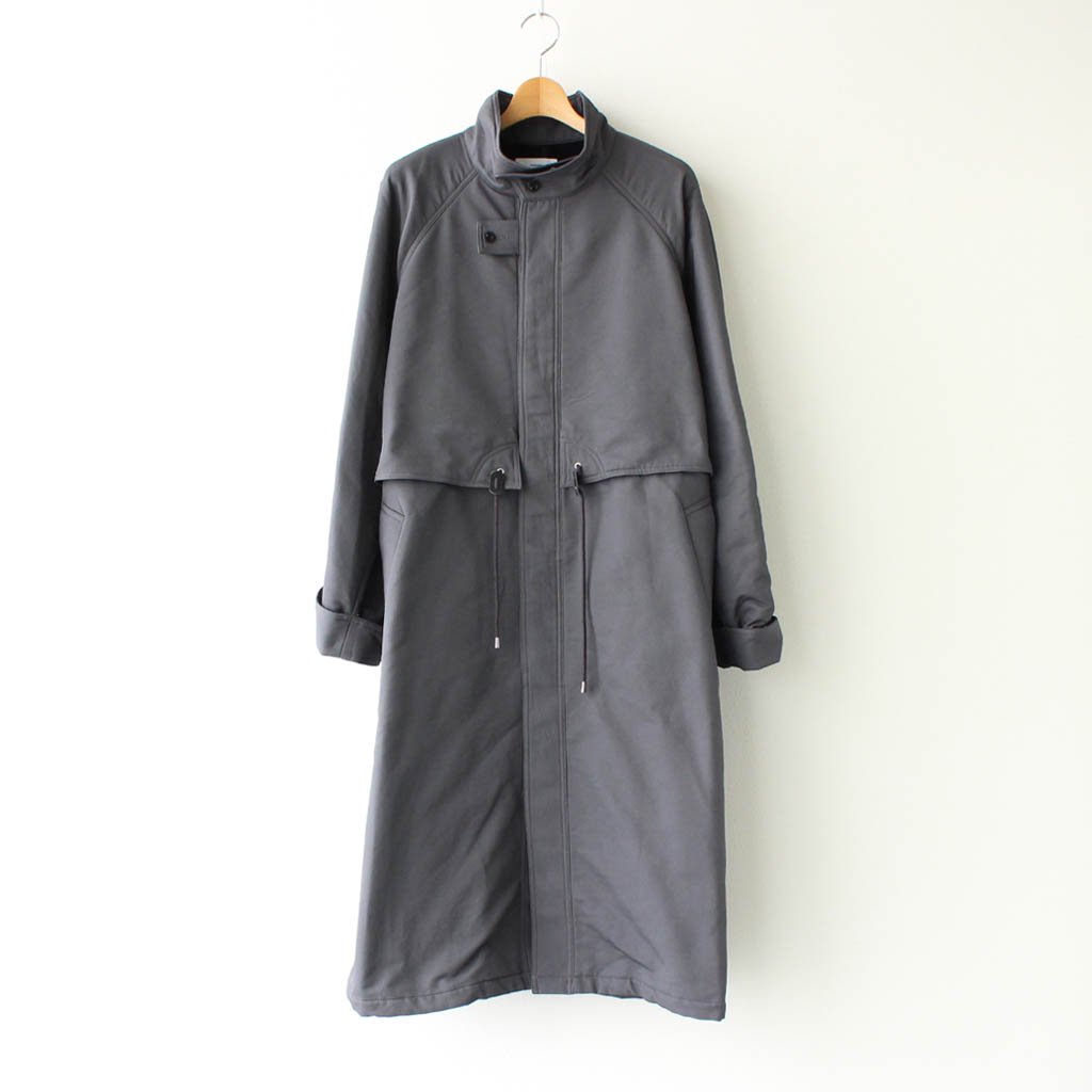 Graphpaper / DOUBLE FACE TWILL STAND COLLAR COAT C.GRAY