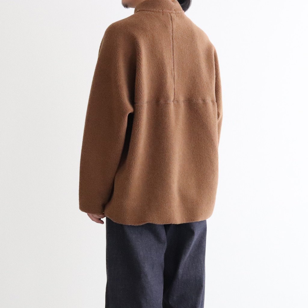 Graphpaper / WOOL BOA HIGH NECK PULL OVER CAMEL