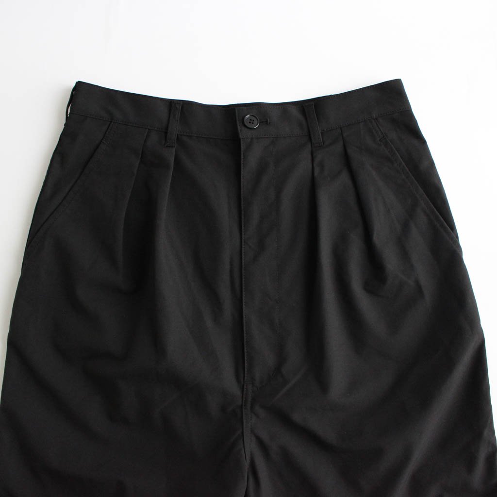 COMME des GARCONS HOMME / 綿ダック 2タックパンツ BLACK