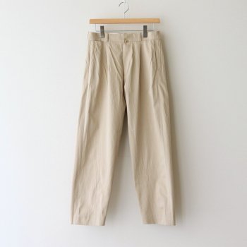 CHINO CLOTH PANTS TUCK TAPERED #BEIGE [60652] _ YAECA | ヤエカ