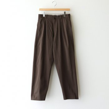 CHINO CLOTH PANTS TUCK TAPERED #BROWN [60652] _ YAECA | ヤエカ