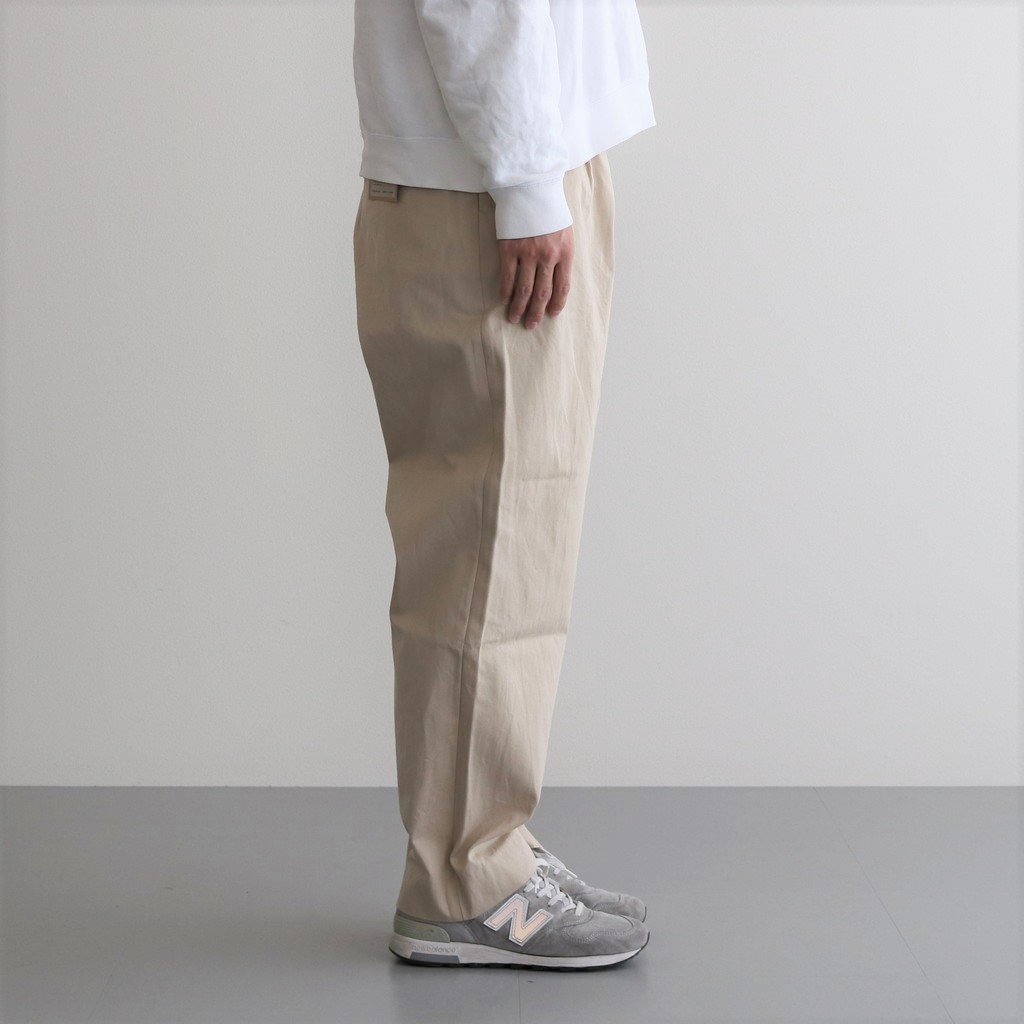 YAECA WIDE TAPERED CHINO CLOTH PANTS - スラックス