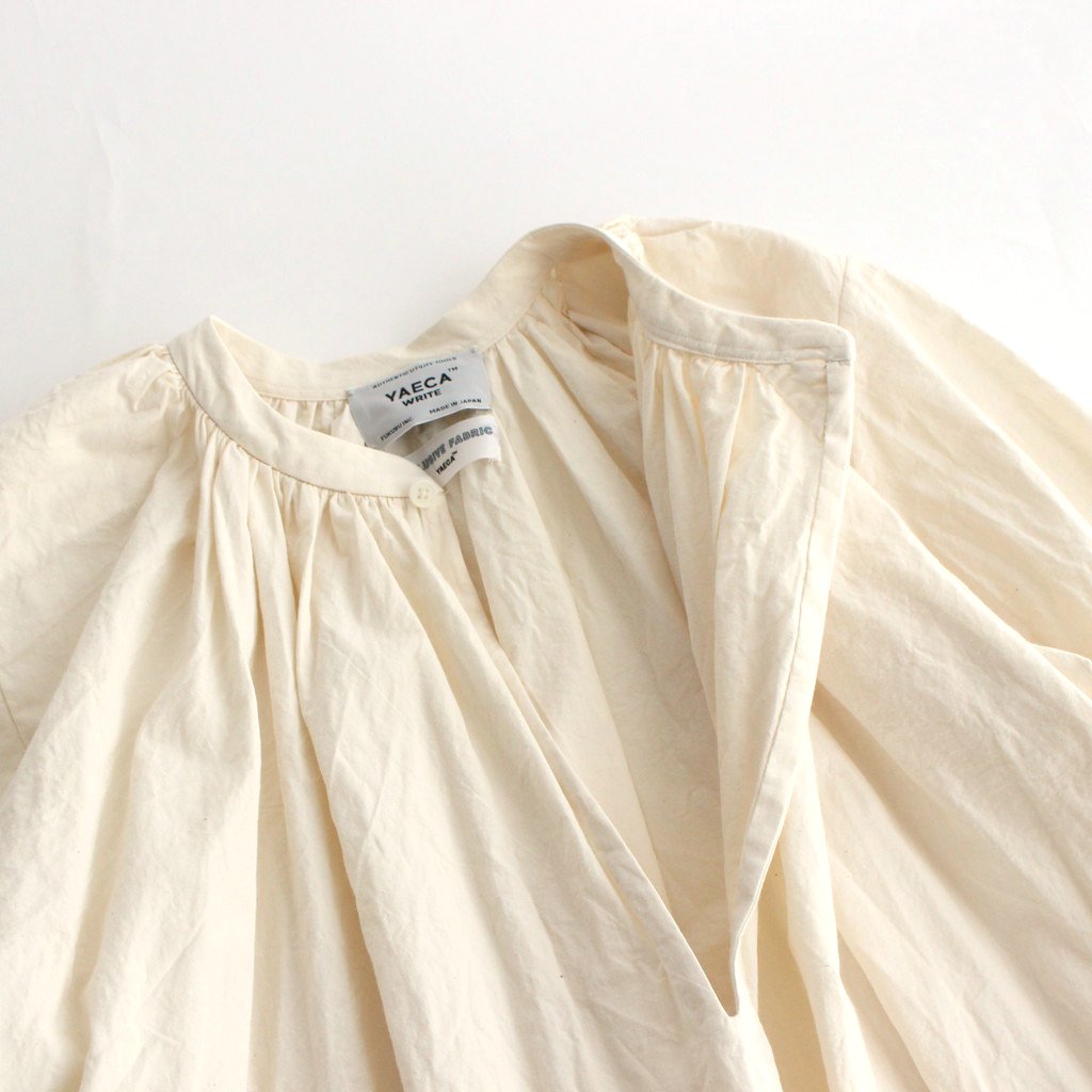 YAECA / GATHER BLOUSE LONG NATURAL