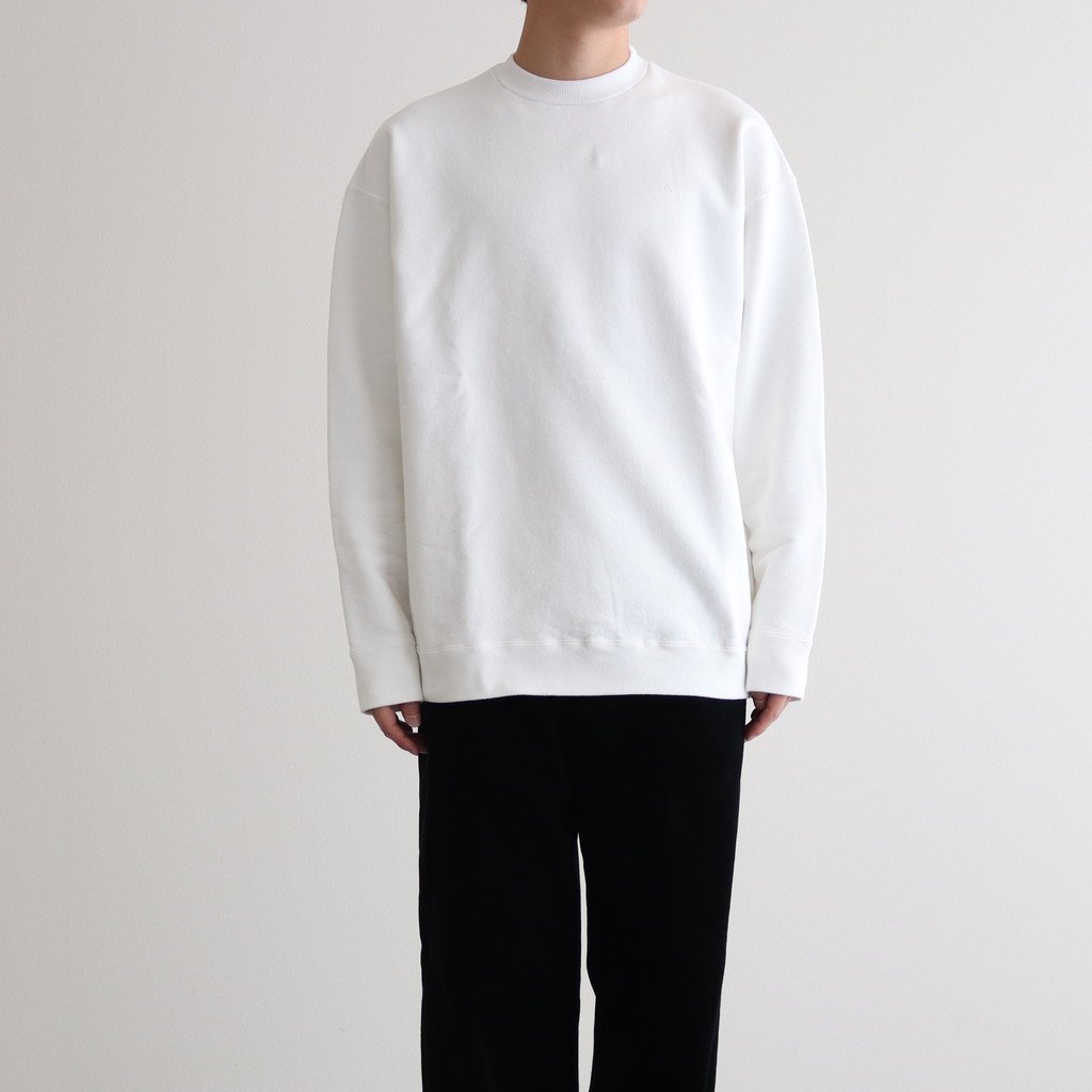 GARMENT DYE URAKE OVERSIZED PULLOVER #WHITE [KKAGIM0101] _ ATON