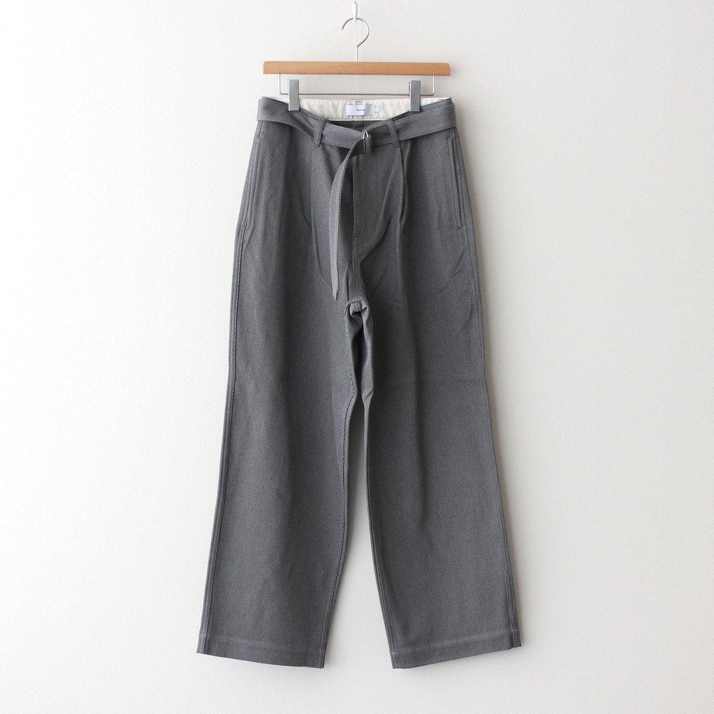 Graphpaper / HARD TWILL BELTED PANTS H.GRAY