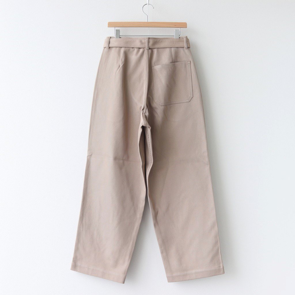 Graphpaper / HARD TWILL BELTED PANTS BEIGE