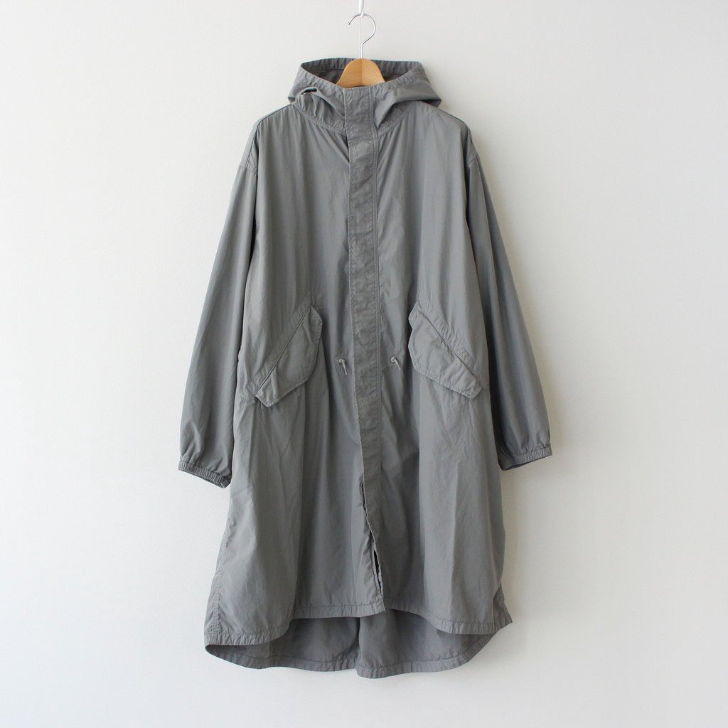 GARMENT DYED POPLIN MODS COAT #GRAY [GM211-10031] _ Graphpaper