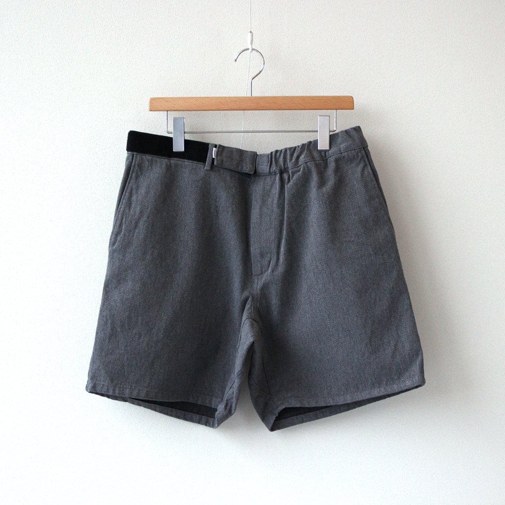 Graphpaper / COLORFAST DENIM WIDE CHEF SHORTS GRAY