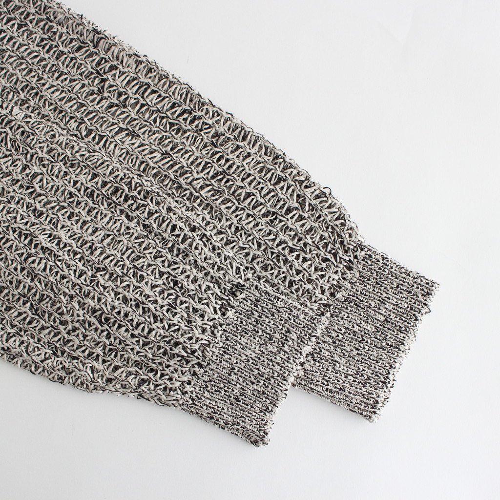 yoke LARGE MESHED CREW NECK RIB KNIT www.krzysztofbialy.com