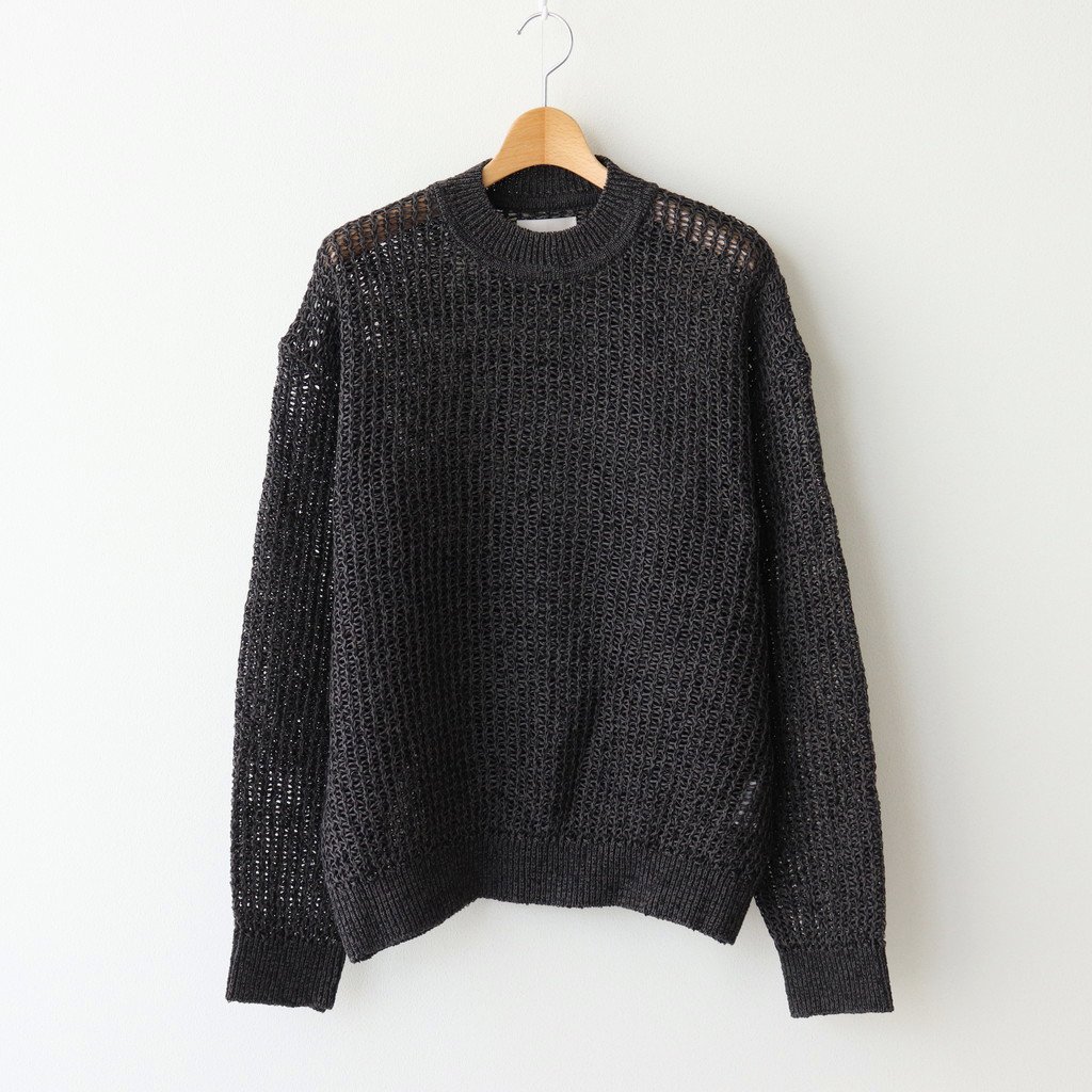 YOKE LARGE MESHED CREW NECK RIB KNI ランキング上位のプレゼント