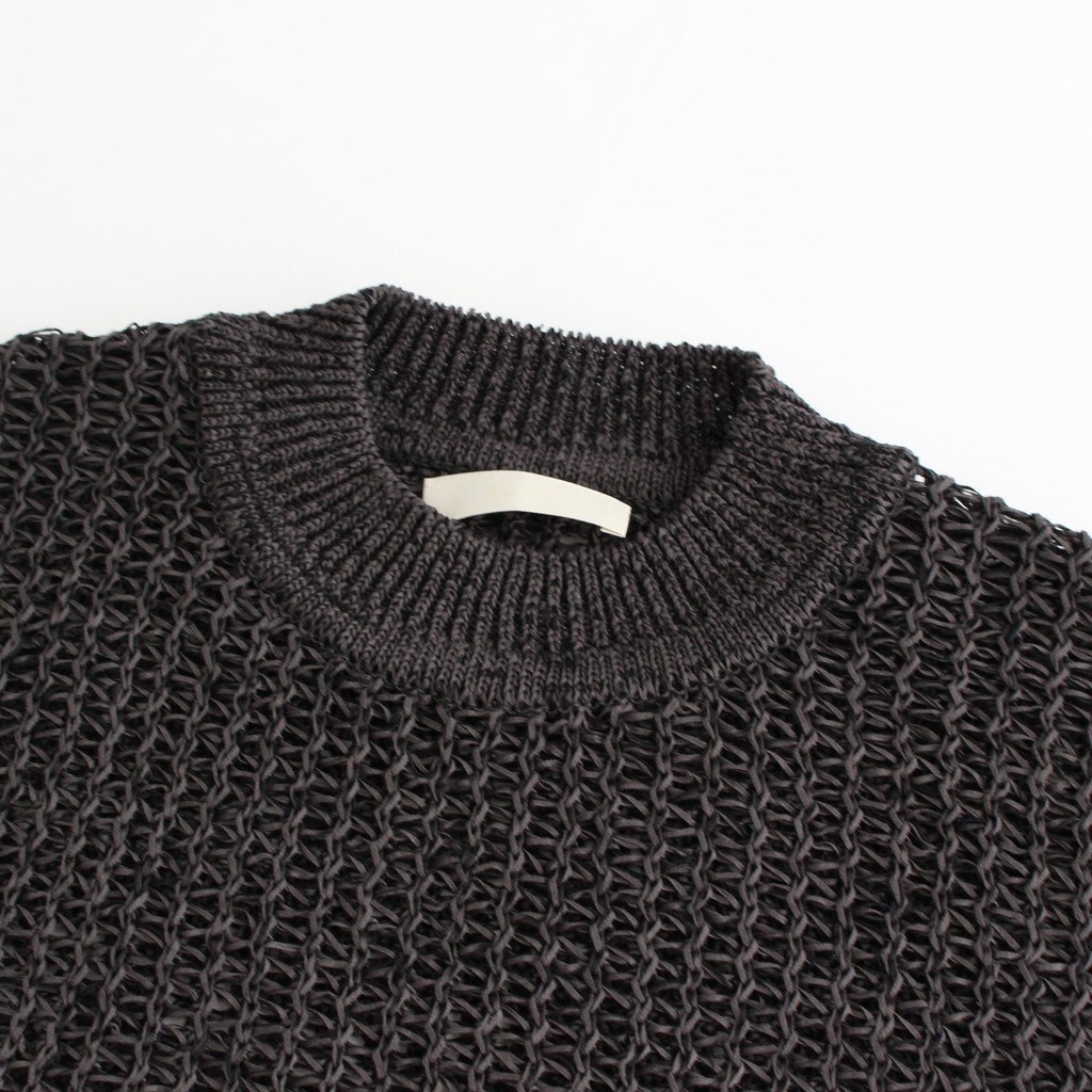 yoke LARGE MESHED CREW NECK RIB KNIT | www.reelemin242.com