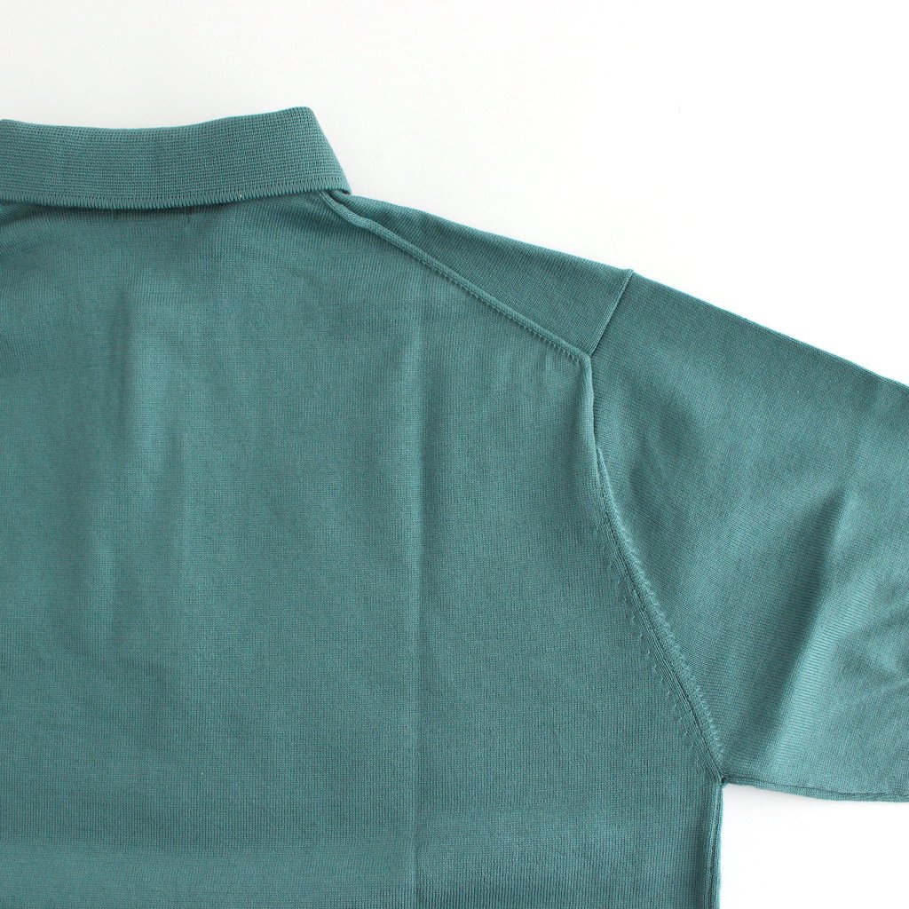 LENO / COTTON KNIT POLO GREEN