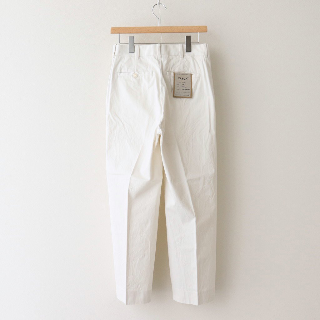 YAECA / CHINO CLOTH PANTS CREASED WHITE