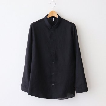 FCVSH | スラブトリアセテート・ガーゼ スモールカラーワイドシャツ #BLACK [AR_FR011SF] _ FIRMUM | フィルマム