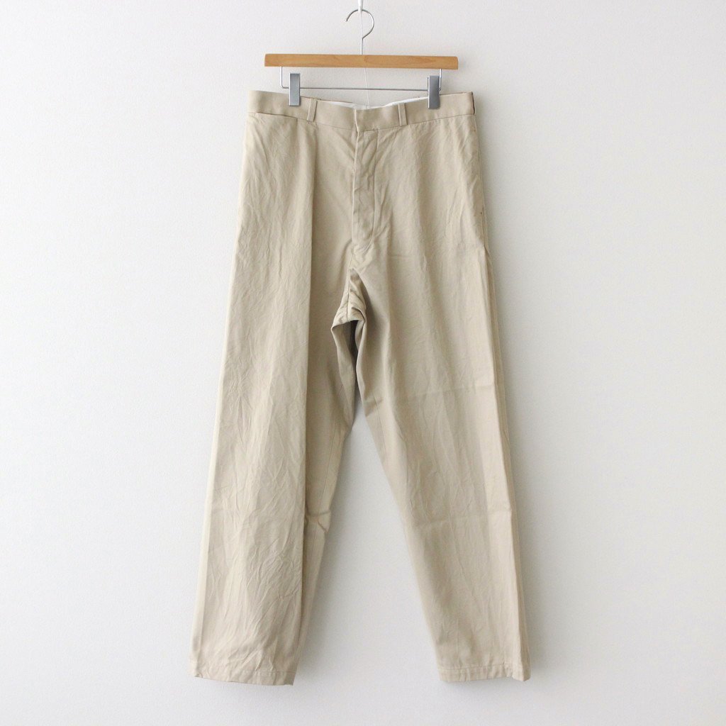 CHINO CLOTH PANTS WIDE TAPERED #BEIGE [11612] _ YAECA | ヤエカ